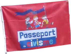 Drapeau Passeport du Civisme Polyester - 120cm x 80cm